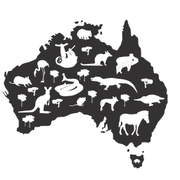 Australia silhouette Transparent PNG