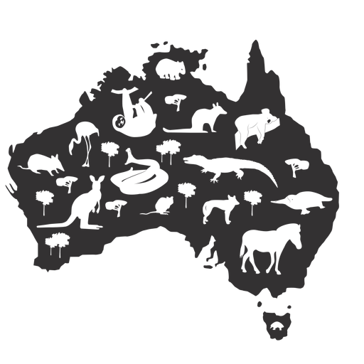 Australia silhouette PNG Design