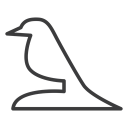 Bird beak pigeon raven divinity stroke PNG Design