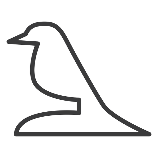 Bird beak pigeon raven divinity stroke PNG Design