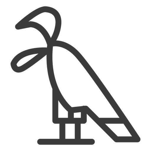 Bird beak wing leg stroke PNG Design