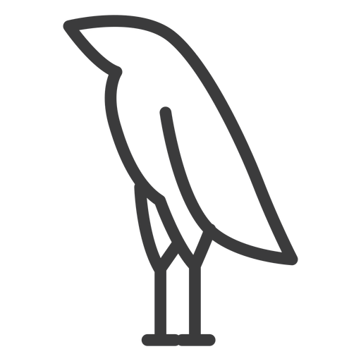 Bird beak wing stroke PNG Design