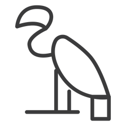 Bird divinity neck beak wing stroke PNG Design