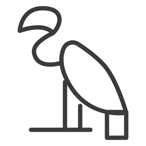 Pájaro divinidad cuello pico ala trazo Diseño PNG