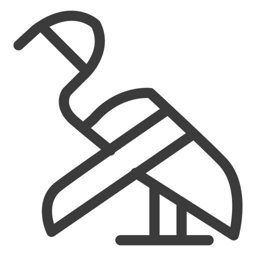 Bird leg beak wing stroke PNG Design