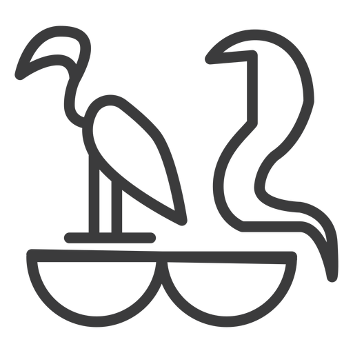 Pájaro serpiente animal divinidad cobra trazo Diseño PNG
