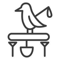 Vogelstab Sockel Schnabelflügel Göttlichkeit Schlaganfall PNG-Design