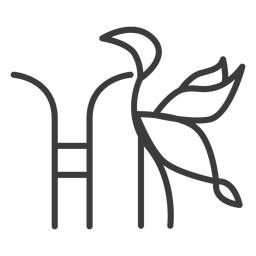 Aves de cegonha pássaro traço divino Desenho PNG