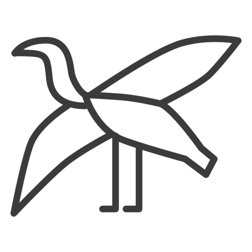 Bird stork wing wing spread stroke PNG Design