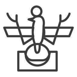 Vogel Sonne Ka Arm Göttlichkeit Schlaganfall PNG-Design