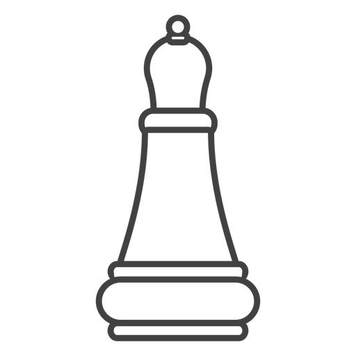 Bishop chess stroke PNG Design