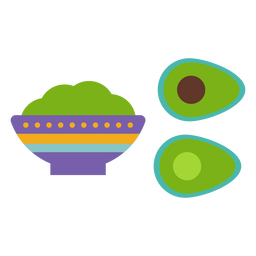 Cuenco sopera papilla aguacate piedra patrón plano Diseño PNG