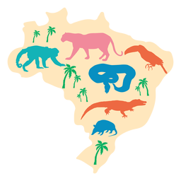 Brazil map illustration PNG Design