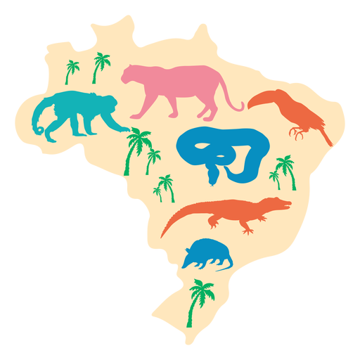 Ilustra??o do mapa do brasil Desenho PNG