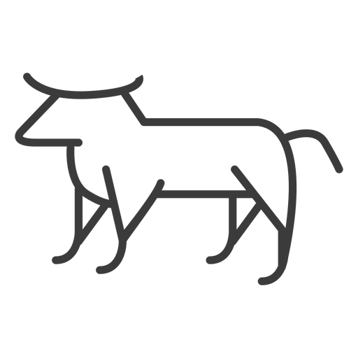 Bull cow fat horn isis cattle stroke PNG Design