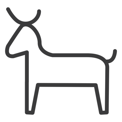 Toro cuerno de vaca ganado cola divinidad trazo Diseño PNG