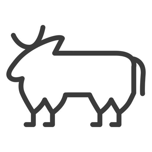 Toro vaca isis buchis trazo Diseño PNG