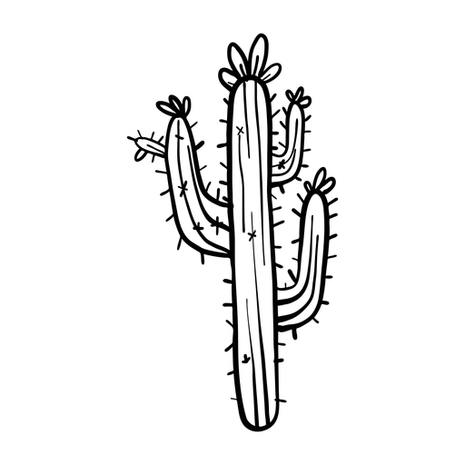 Desenho de espinho de flor de cacto Desenho PNG