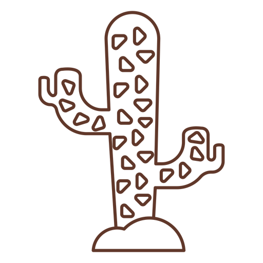 Kaktus-Dorn-Schlaganfall PNG-Design