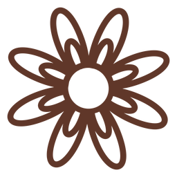 Kamille Blütenblatt Aster Schlaganfall PNG-Design