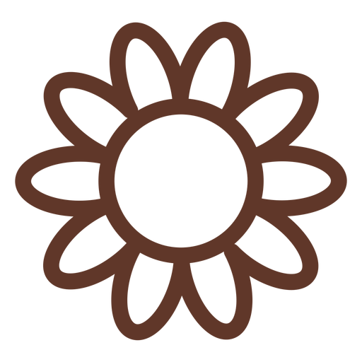 Camomile flower sunflower petal aster stroke PNG Design
