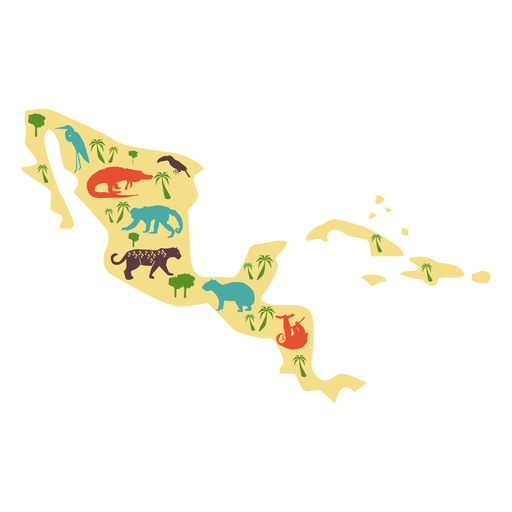 Mittelamerika Illustration PNG-Design