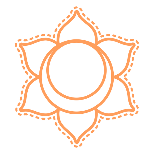 Chakra svadhishthana Strichsymbol PNG-Design