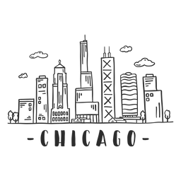 Chicago spire business center sky scraper mall cloud skyline sticker Chicago spire business center sky scraper mall cloud skyline sticker