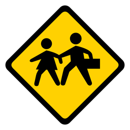 Criança criança crianças cruzando o losango com aviso plano Transparent PNG