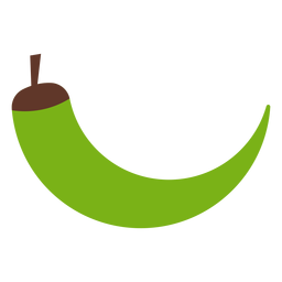 Chilli pepper green flat PNG Design