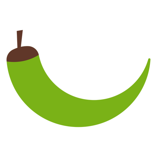 Chili Pfeffer grün flach PNG-Design