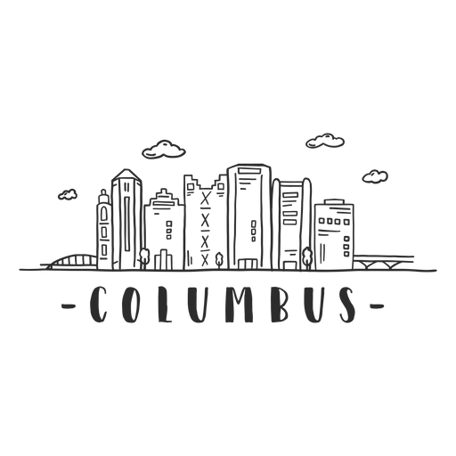 Columbus bridge towe sky scraper skyline sticker