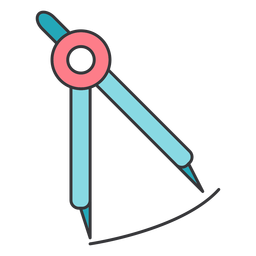 Compasses circle circumference flat PNG Design