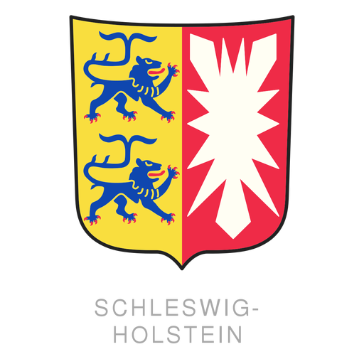 Cresta de la provincia alemana de schleswig holstein