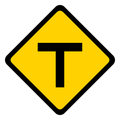 Crossing rhomb crossroads warning flat
