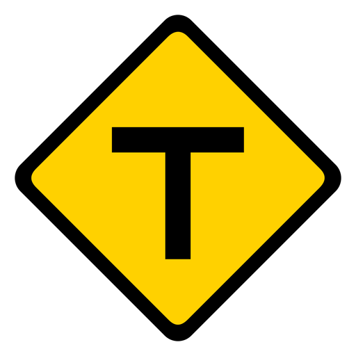 Crossing rhomb crossroads warning flat Desenho PNG