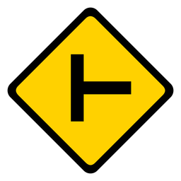 Cruce de cruce rombo advertencia plana Diseño PNG
