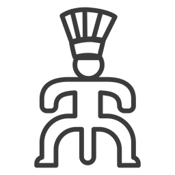 Crown posture phallus fertility stroke PNG Design