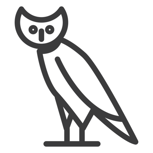 Divinity bird eagle owl owl wing stroke PNG Design