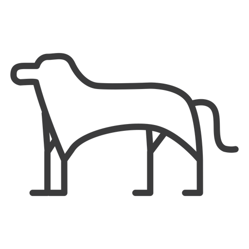 Dog animal leg tail divinity stroke PNG Design