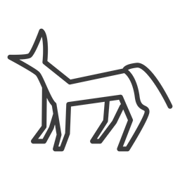 Perro gato figura pierna cola oreja trazo Diseño PNG