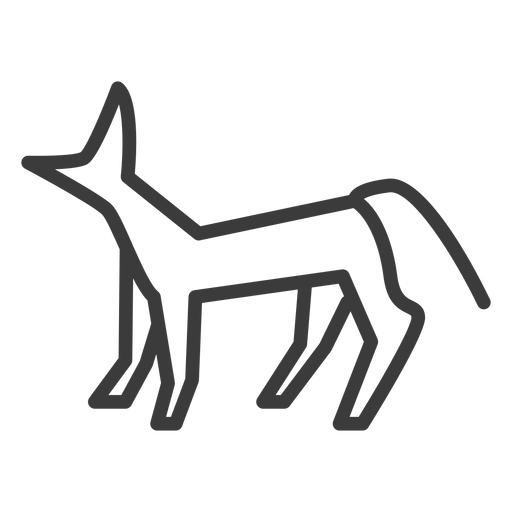 Figura de cão gato perna cauda traço de orelha Desenho PNG