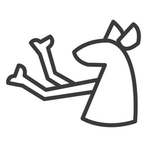 Hundebein Kopf Ohrschlag PNG-Design
