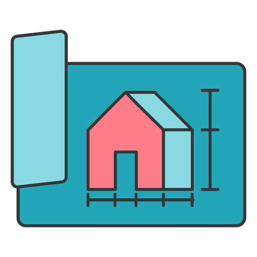 Draft outline plan paper measurement building construction house flat PNG Design