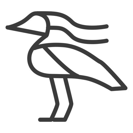 Duck beak bird wing stroke - Transparent PNG & SVG vector file