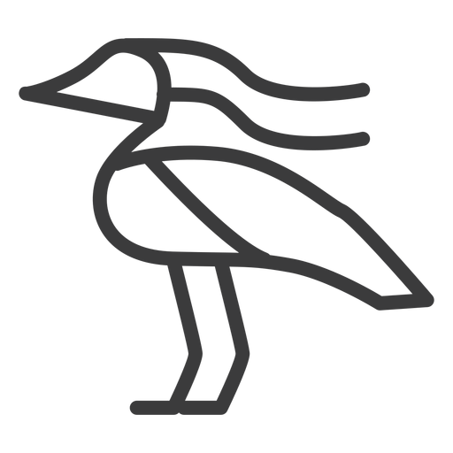 Duck beak bird wing stroke PNG Design