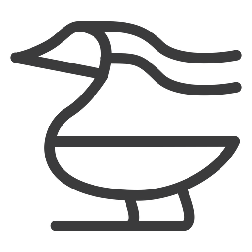 Duck bird beak stroke PNG Design