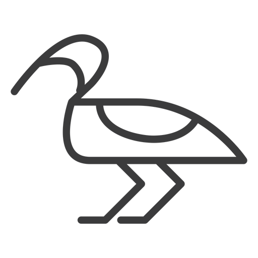 Duck bird divinity wing beak stroke PNG Design