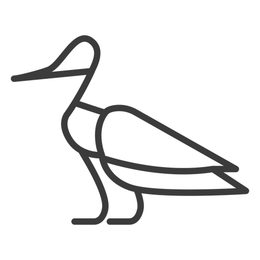 Duck feather beak wing bird stroke PNG Design