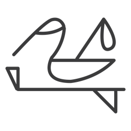 Duck wand pedestal bird stroke PNG Design